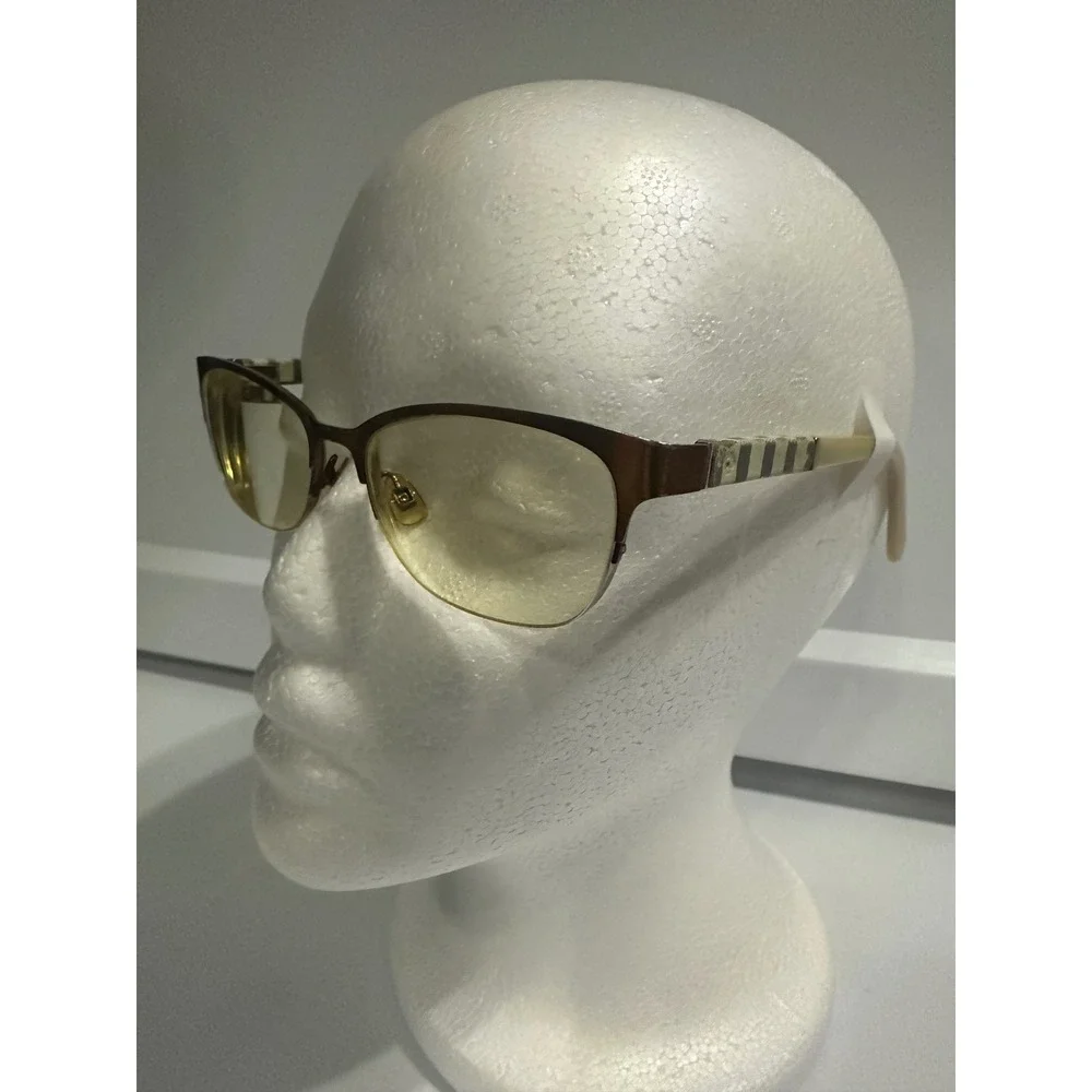 Kate Spade New York Women's Gold‎ Tone Eyeglasses with Signature Stripe Temples